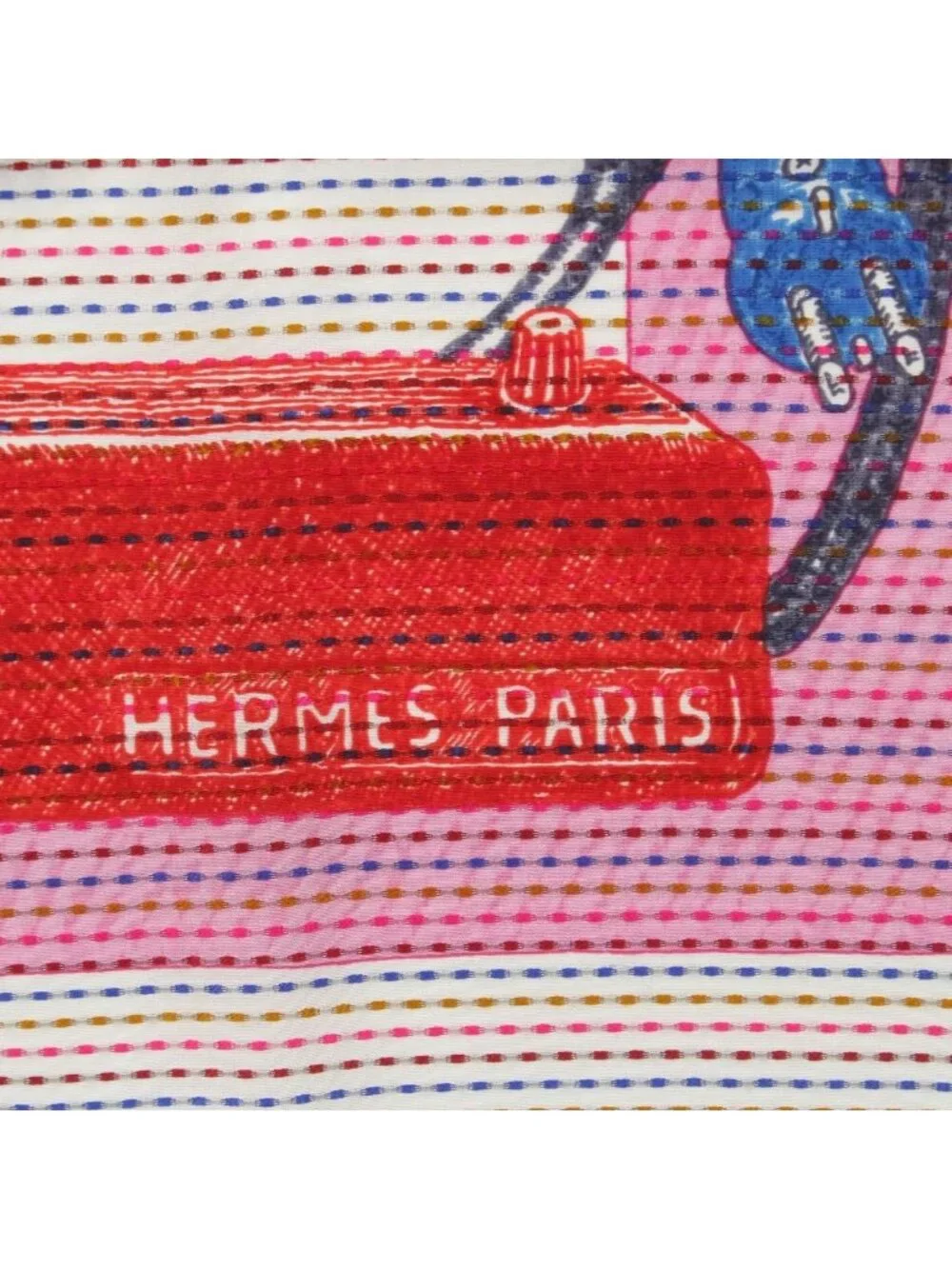 Hermes Carre 70 Cheval Oscope Neon Chevaloscope Pointier Silk Scarf White - Picture 8 of 10